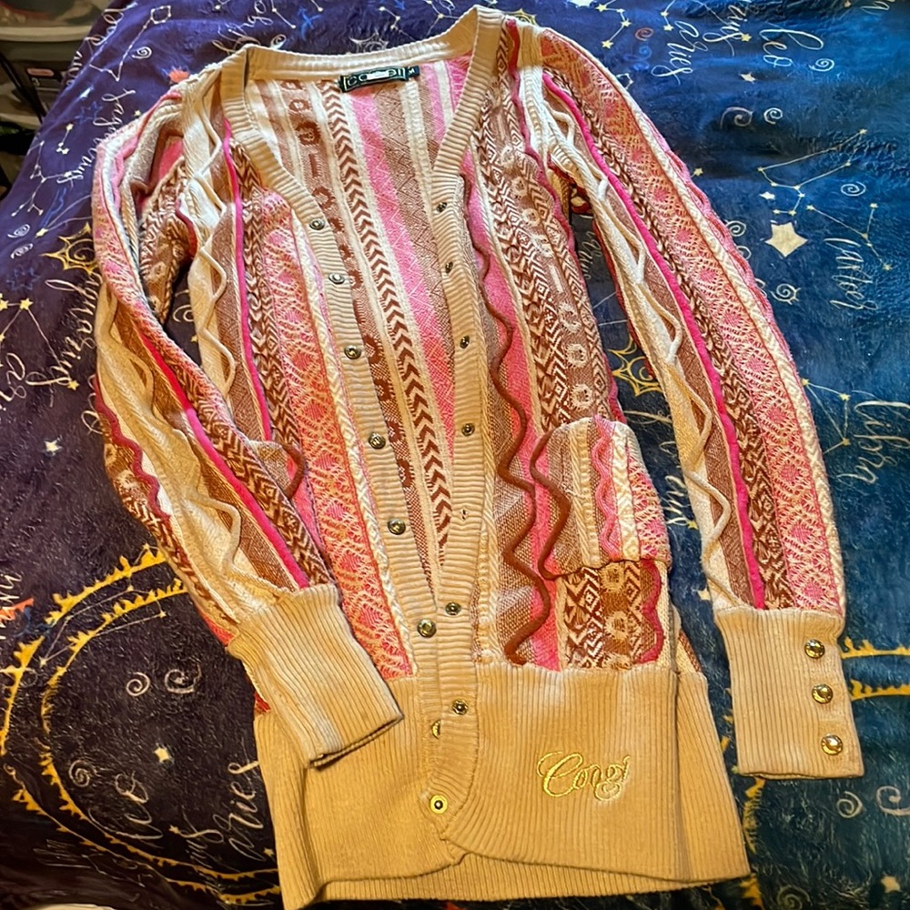 Womens Coogi cardigan sweater